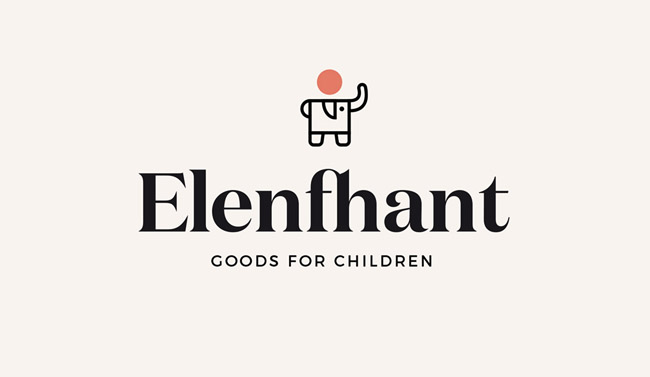 Elenfhant儿童用品标志设计和品牌VI设计