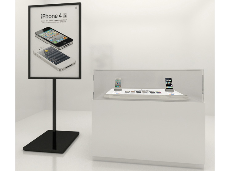 中国电信 iPhone 4S陈列设计、物料包装制作