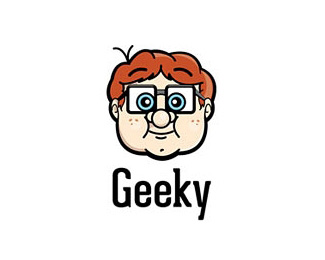 Geeky卡通头像标志