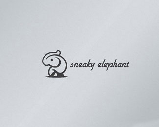 快乐的大象标识