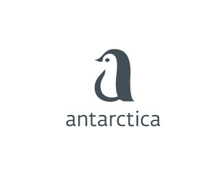 antarctica南极洲企鹅标志