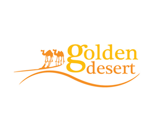 金色的沙漠，旅游标志