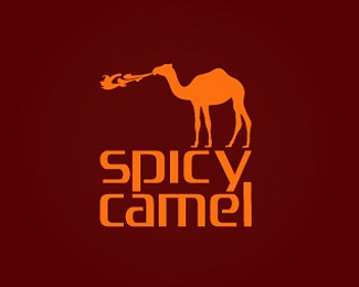 喷火的骆驼旅游标志设计