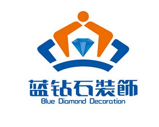 蓝钻石装饰标志设计
