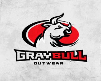 灰色公牛标志logo