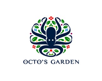 章鱼花园标志logo