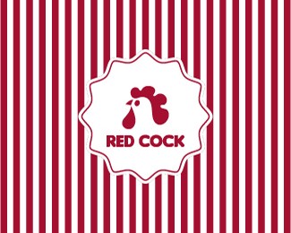 梅州红公鸡快餐店标志设计