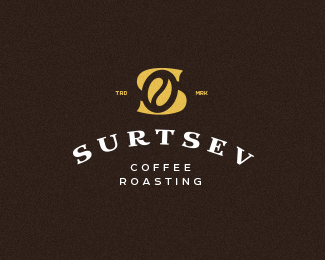 咖啡店SURTSEV标志设计