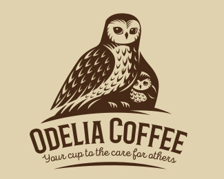 咖啡馆标志Odelia